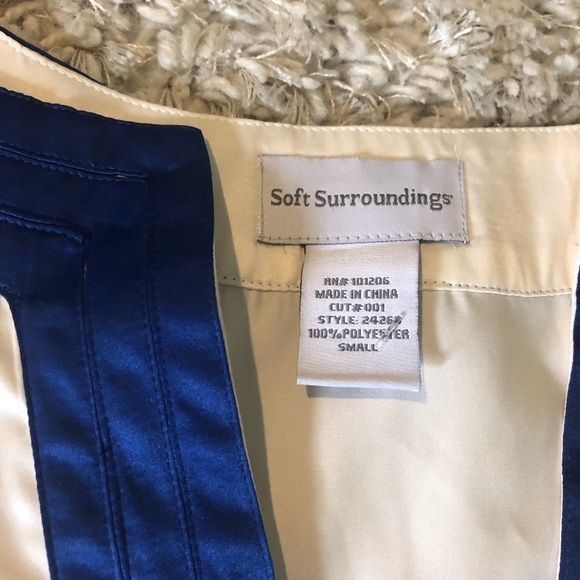 SOFT surroundings 100% polyester shirt sz small - Picture 5 of 8